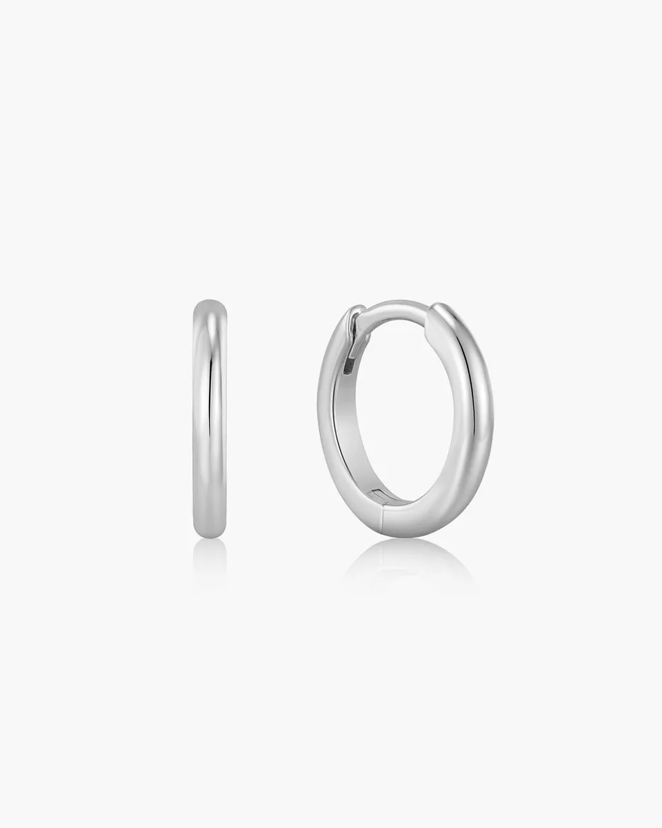 Ania Haie Ear Edit Smooth Mini Huggie korvakorut hopea