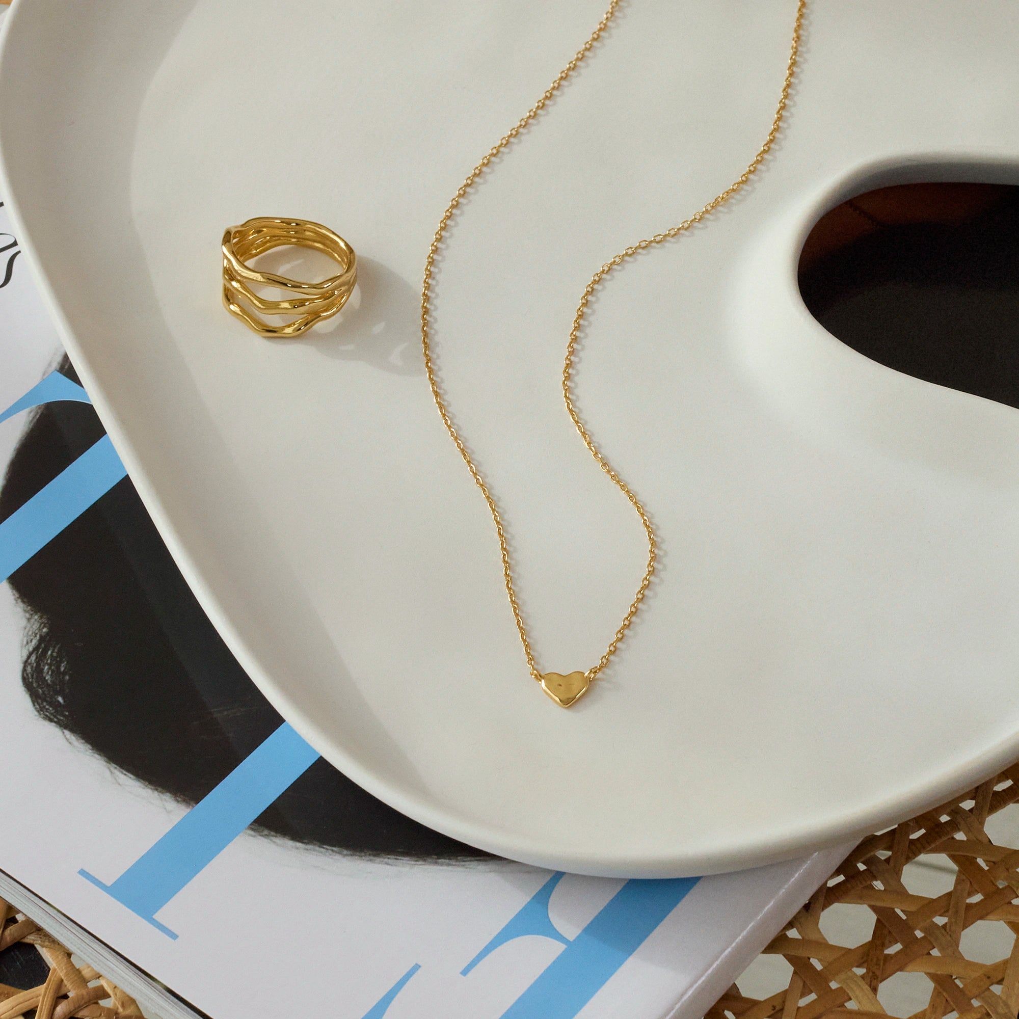 Muru Jewellery Tiny Heart kaulakoru kulta pieni