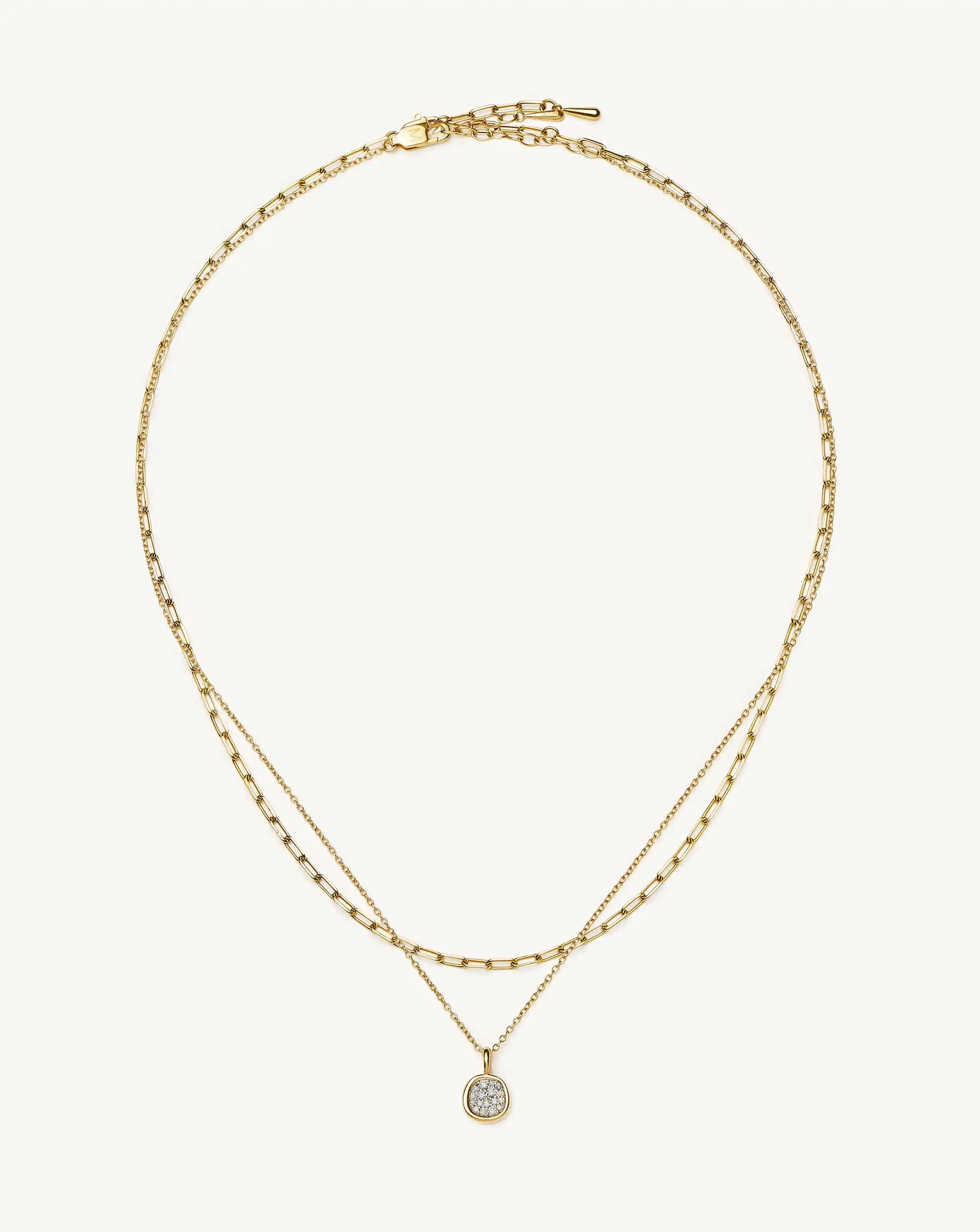 Missoma Treat Yourself kaulakorusetti kullattu zirkonia 2 kpl