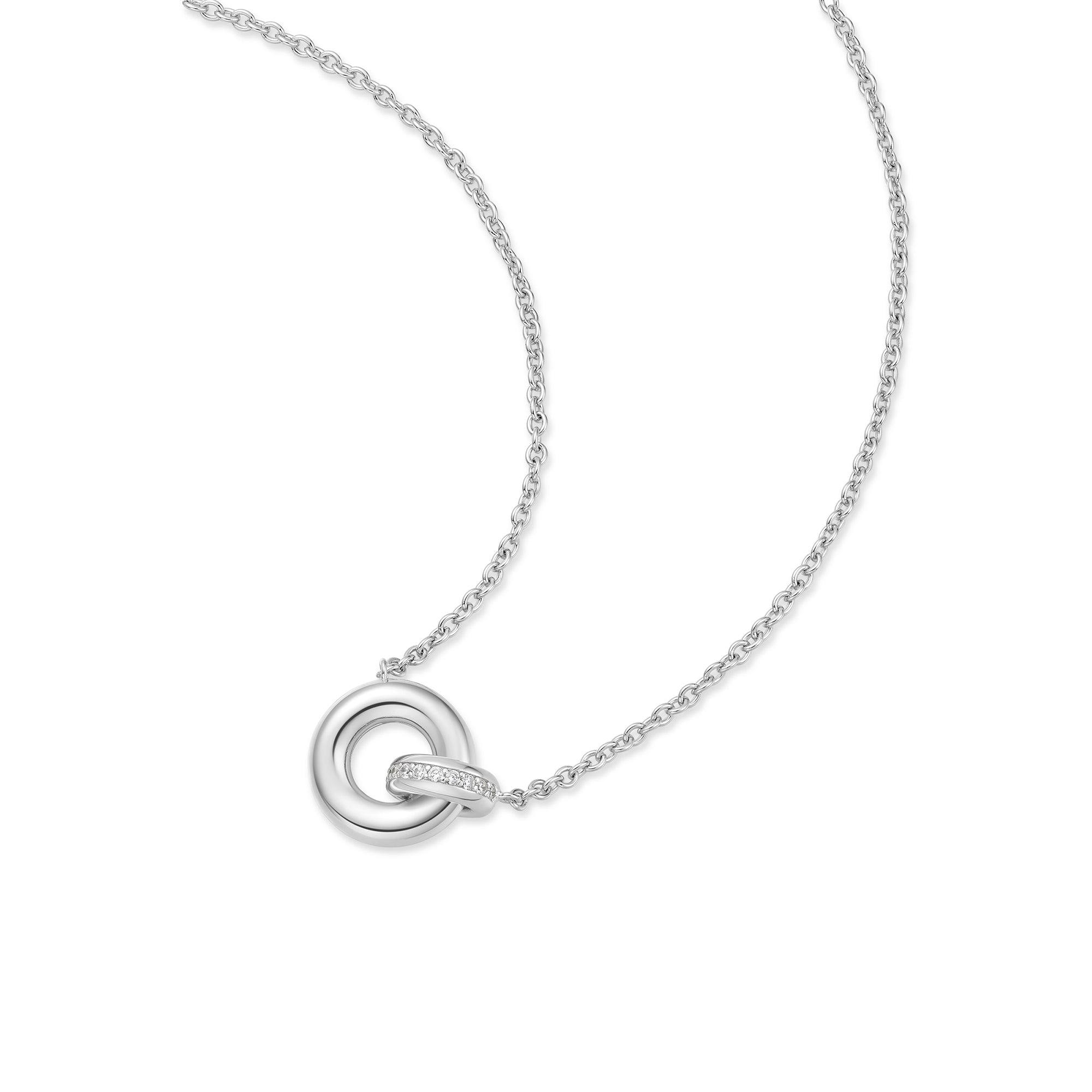 Ania Haie Vogue Maven Linked kaulakoru hopea 40+5 cm zirkonia