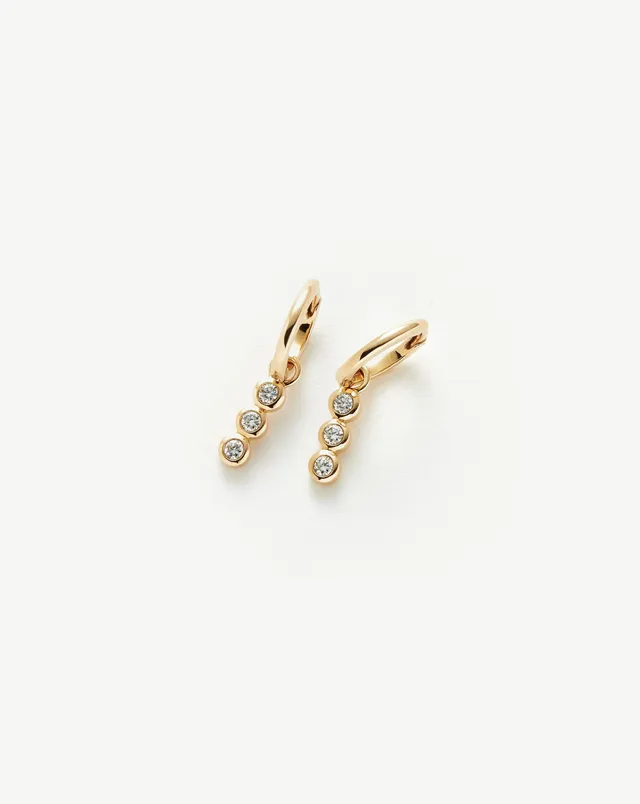 Missoma Diamond Charm Hoop korvakorut 14k timantti