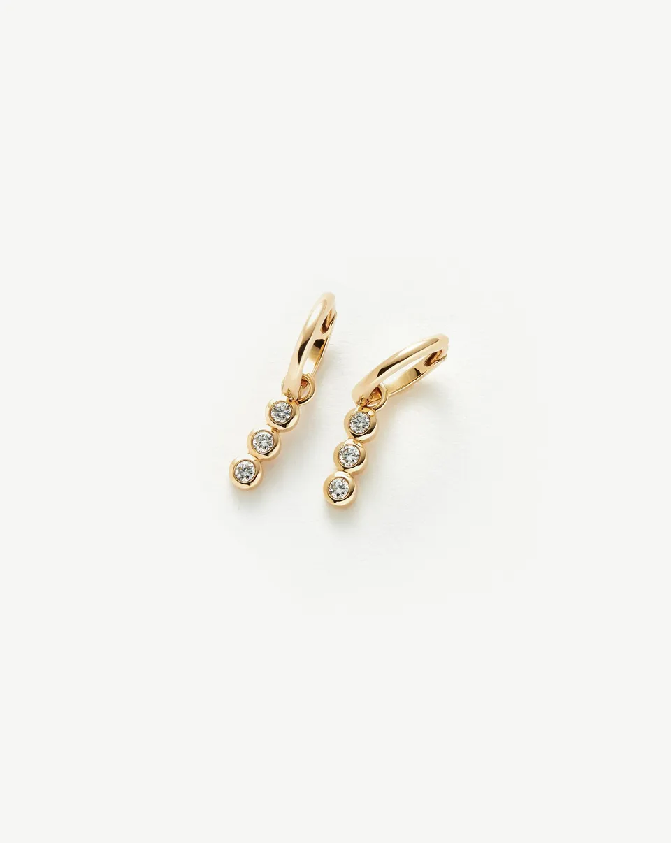 Missoma Diamond Charm Hoop korvakorut 14k timantti