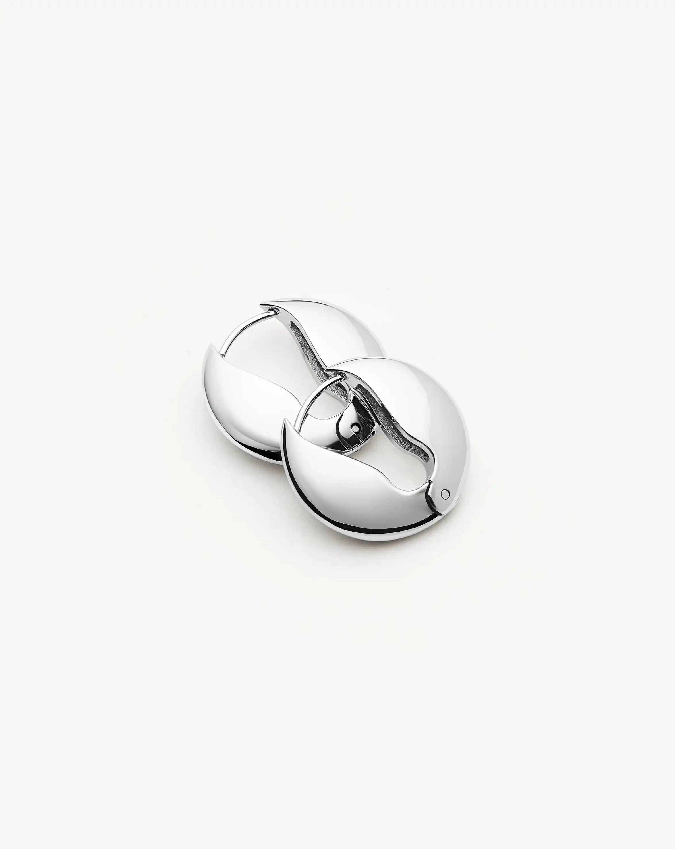 Missoma Pebble Hinged Hoop korvakorut Platinum Plated