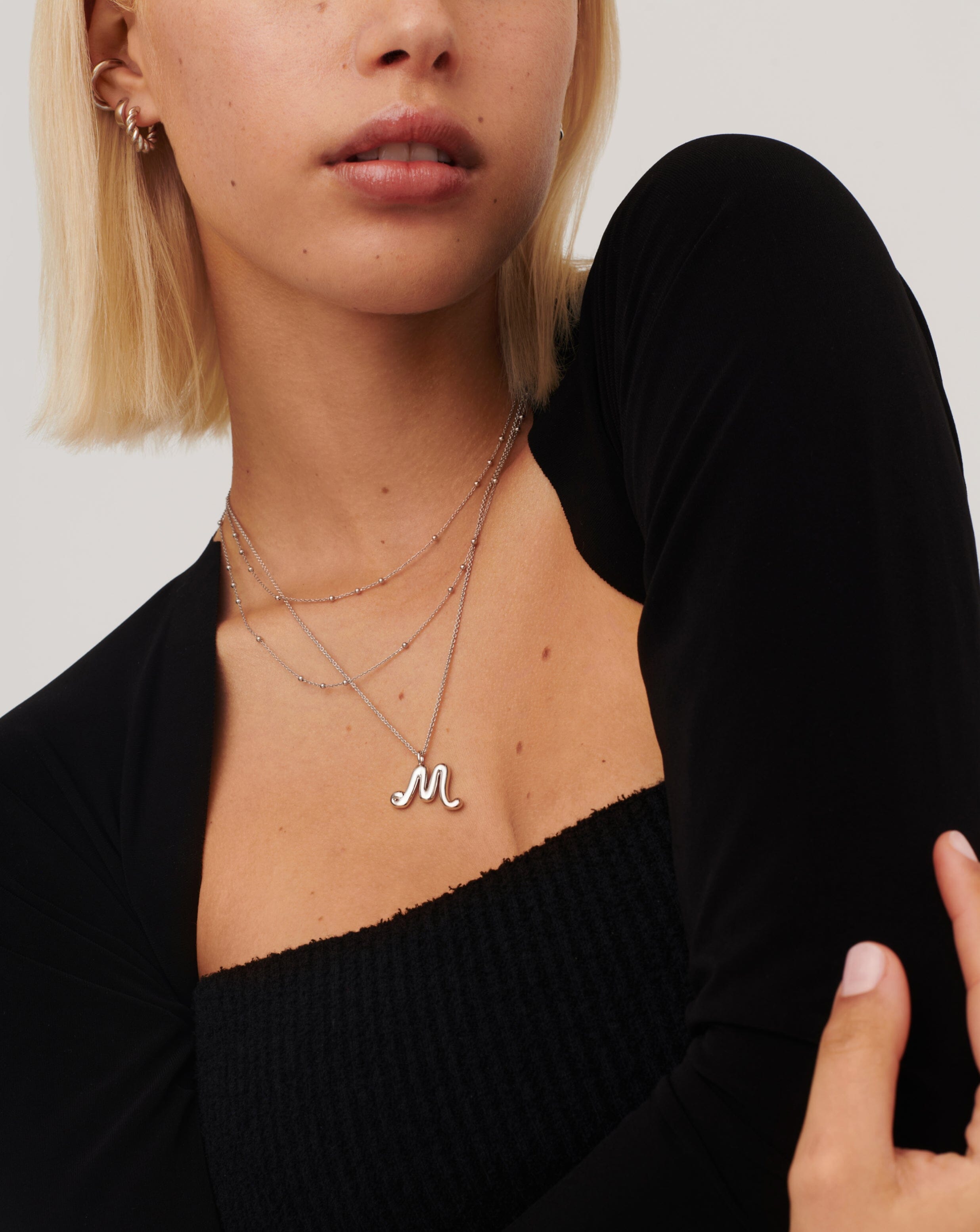Missoma Double Chain kaulakoru hopea kaksiketjuinen