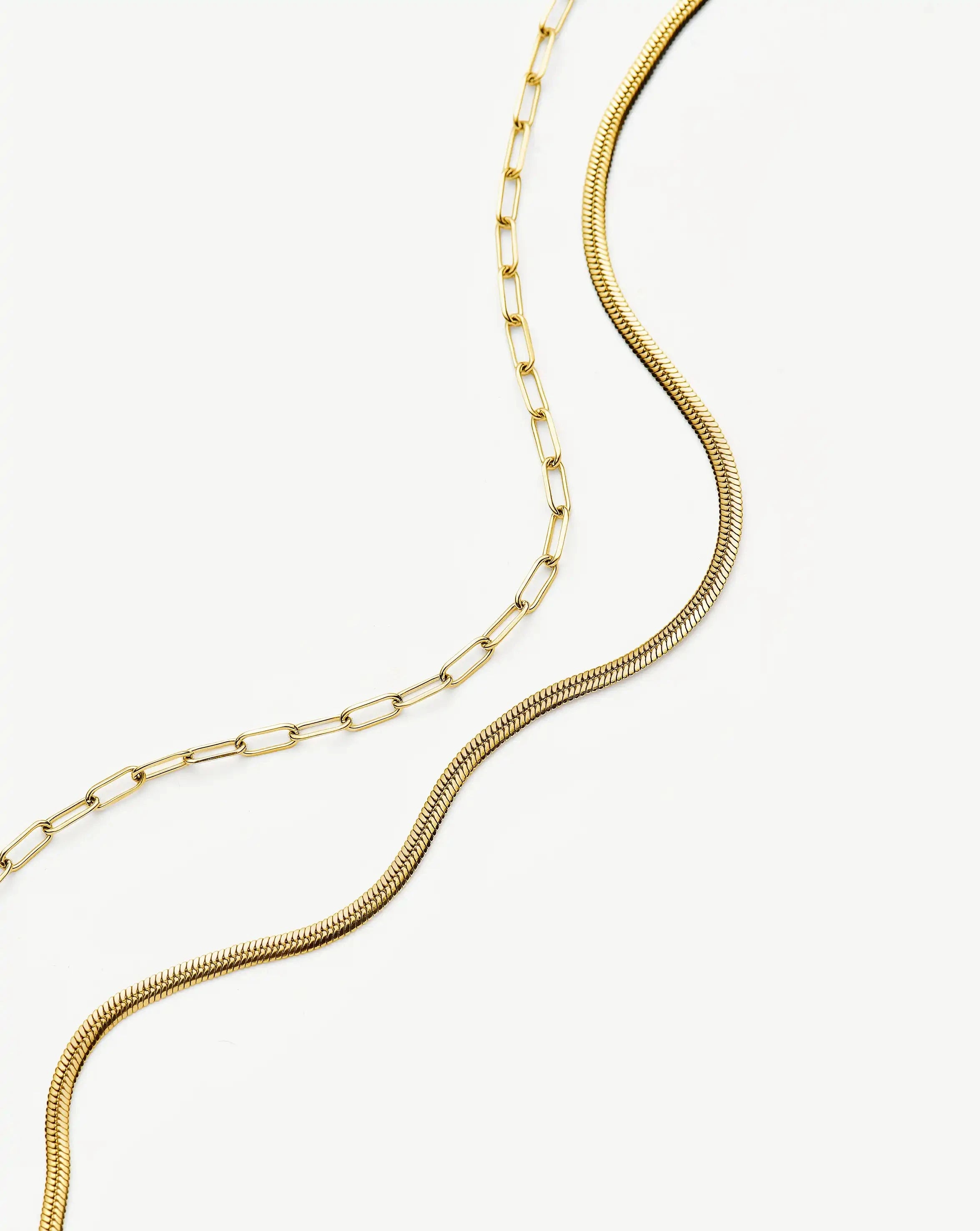 MISSOMA Go-To kaulakorusetti 2kpl paperclip kulta