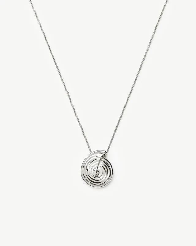MISSOMA Spiral Large Pendant kaulakoru hopea