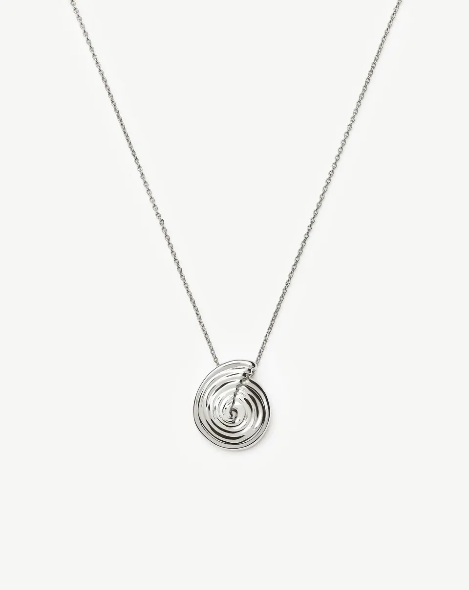 MISSOMA Spiral Large Pendant kaulakoru hopea