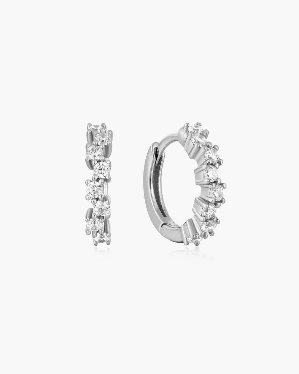Ania Haie Ear Edit Sparkle Cluster huggie-korvakorut hopea zirkonia