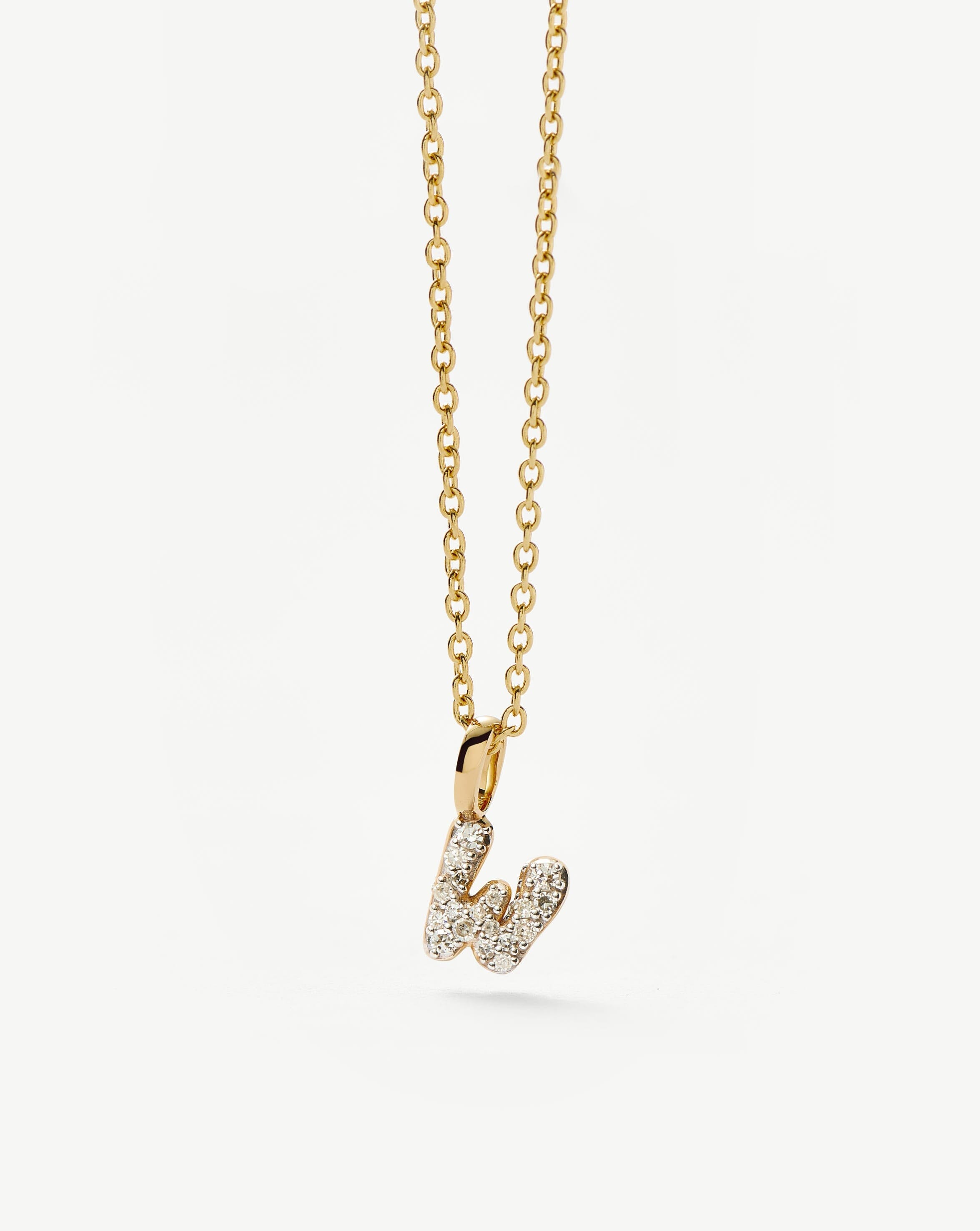 MISSOMA Initial Mini Pendant kaulakoru W 14k timantti