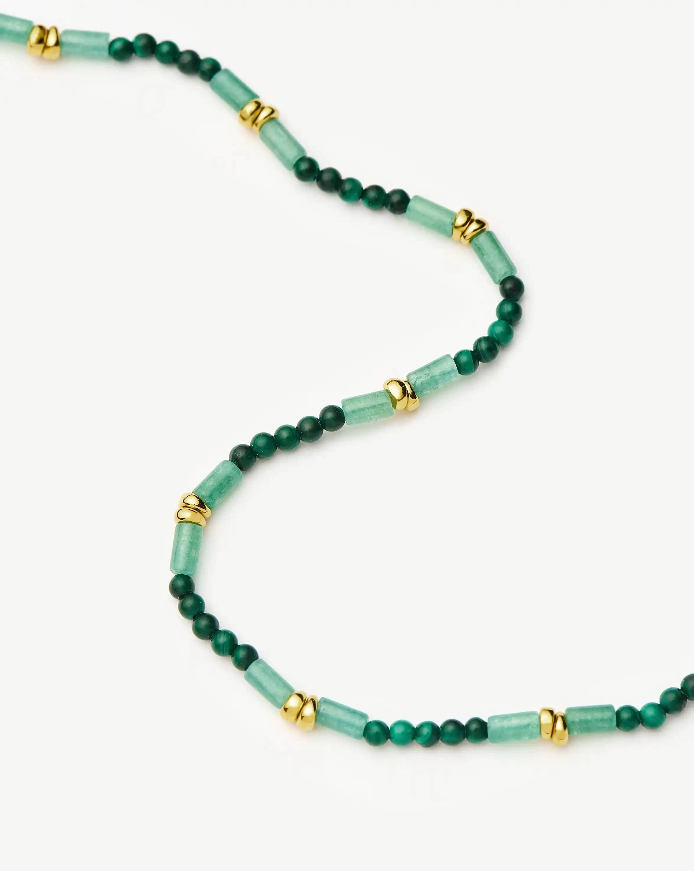 Missoma Beaded Gemstone Choker kaulakoru Mojito Green malakiitti