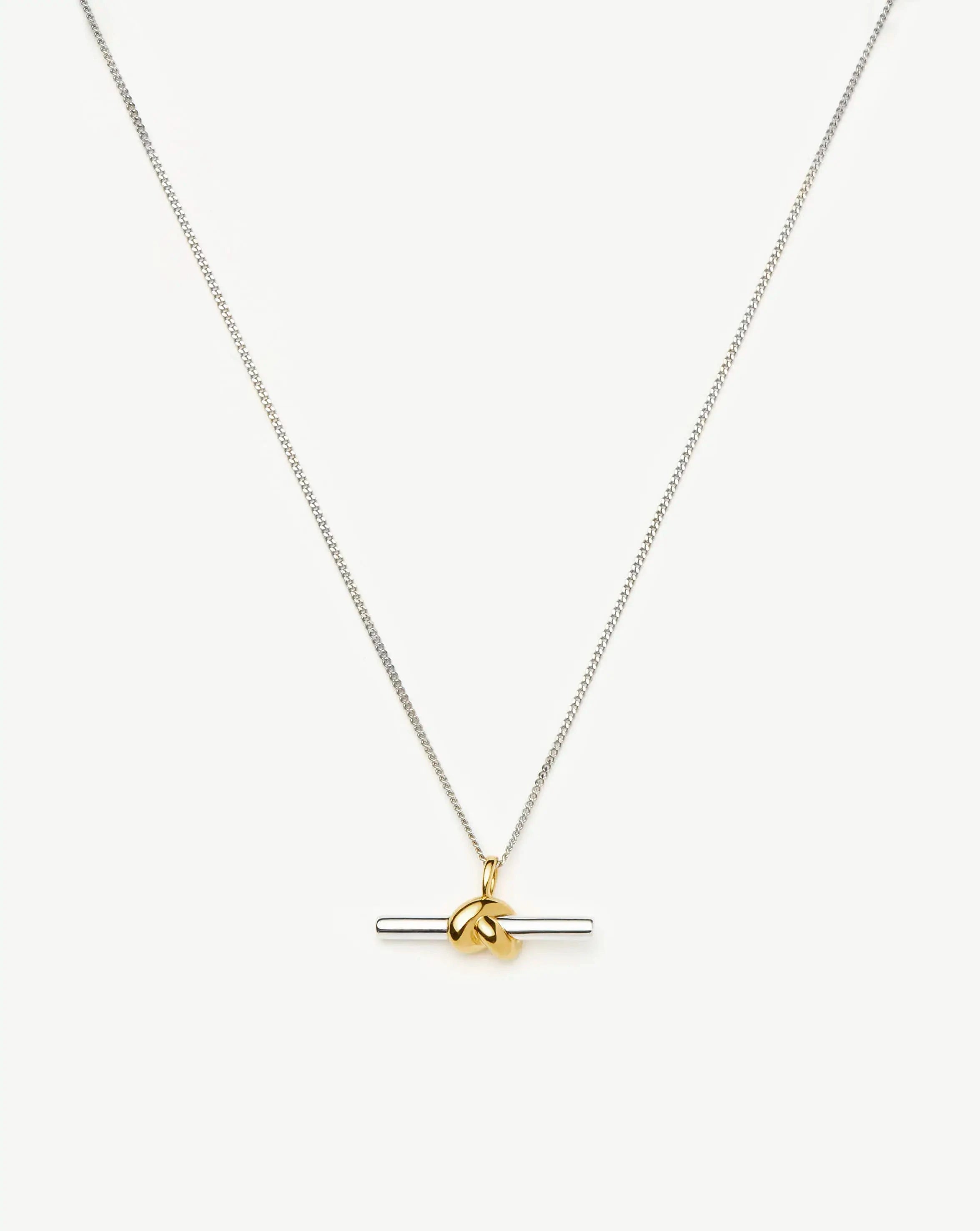 MISSOMA Lucy Williams T-Bar Knot Pendant kaulakoru bimetalli