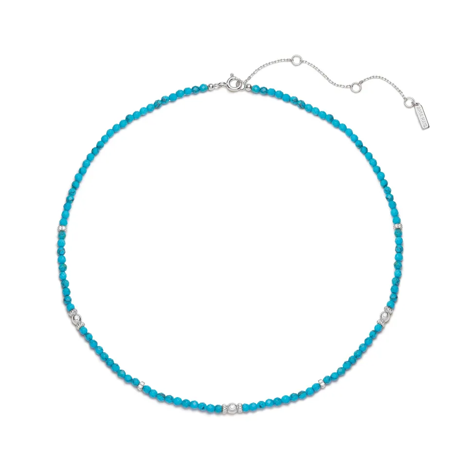 Ania Haie Ripple Joy Turquoise kaulakoru hopea 38 cm