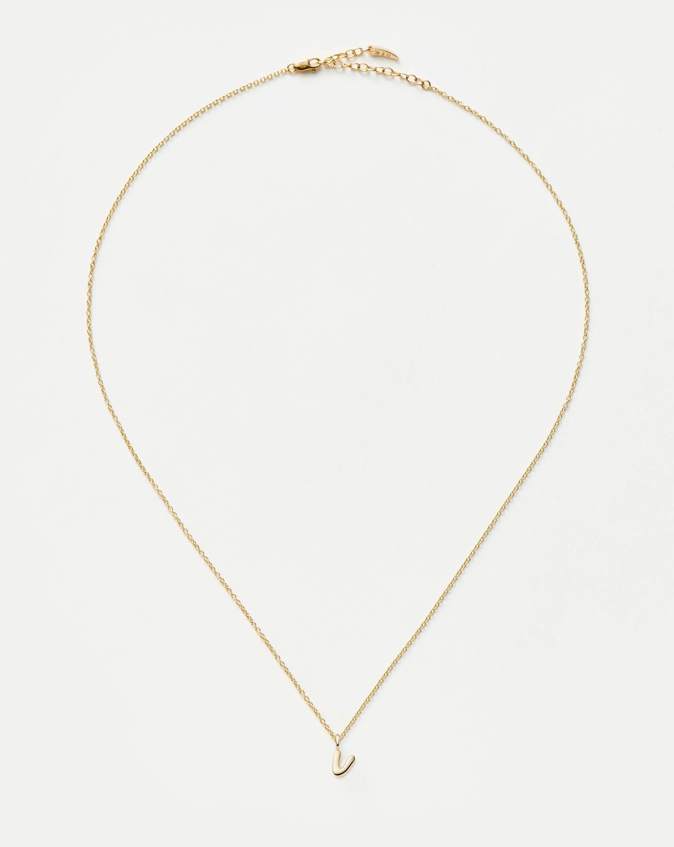 Missoma Solid Gold Initial V kaulakoru 14k kulta