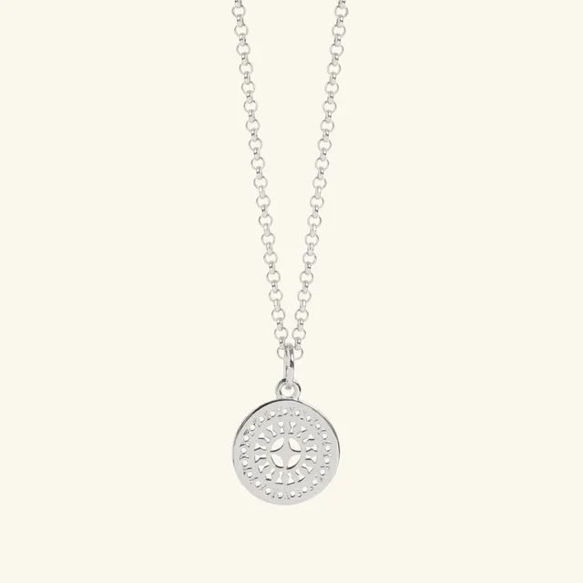Muru Jewellery Mini Ancient Sun kaulakoru hopea säädettävä