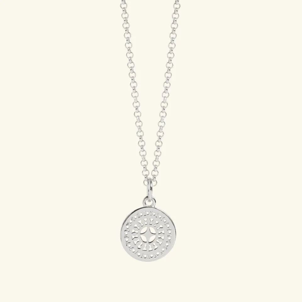 Muru Jewellery Mini Ancient Sun kaulakoru hopea säädettävä
