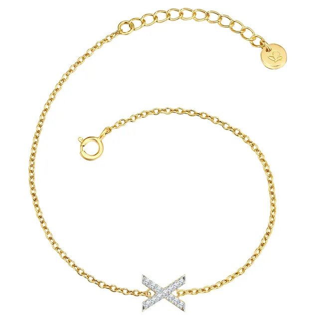 Glanzstücke München Buchstaben Armband X rannekoru kullattu
