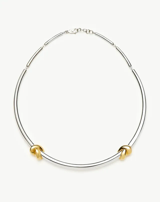 Missoma Lucy Williams Knot Torque kaulakoru mixed metal
