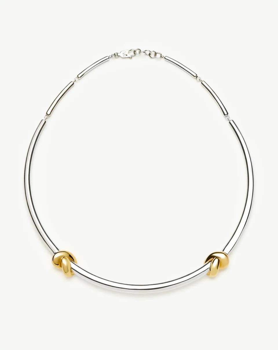 Missoma Lucy Williams Knot Torque kaulakoru mixed metal