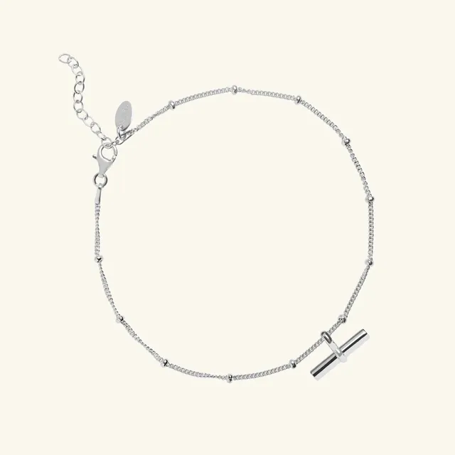 Muru Jewellery T-Bar nilkkakoru hopea sterlinghopea