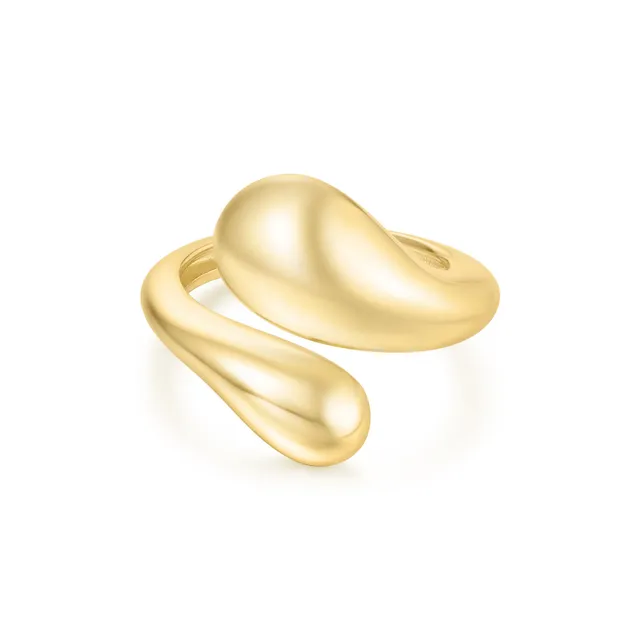 Ania Haie Vogue Maven Gold Sculptural Crossover sormus säädettävä kulta