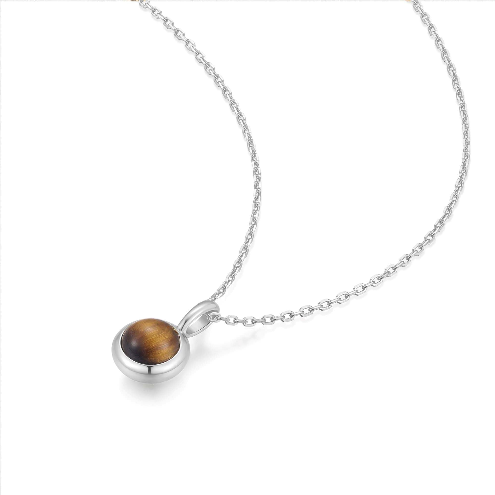 Ania Haie Lady Cozy Tiger Eye Pendant kaulakoru hopea