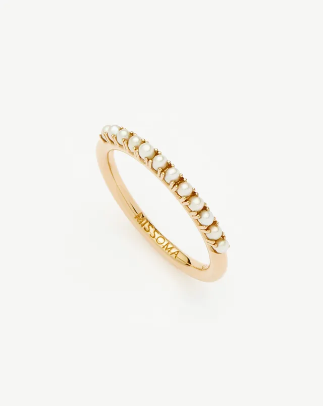 Missoma Half Eternity Pearl sormus kulta 9ct