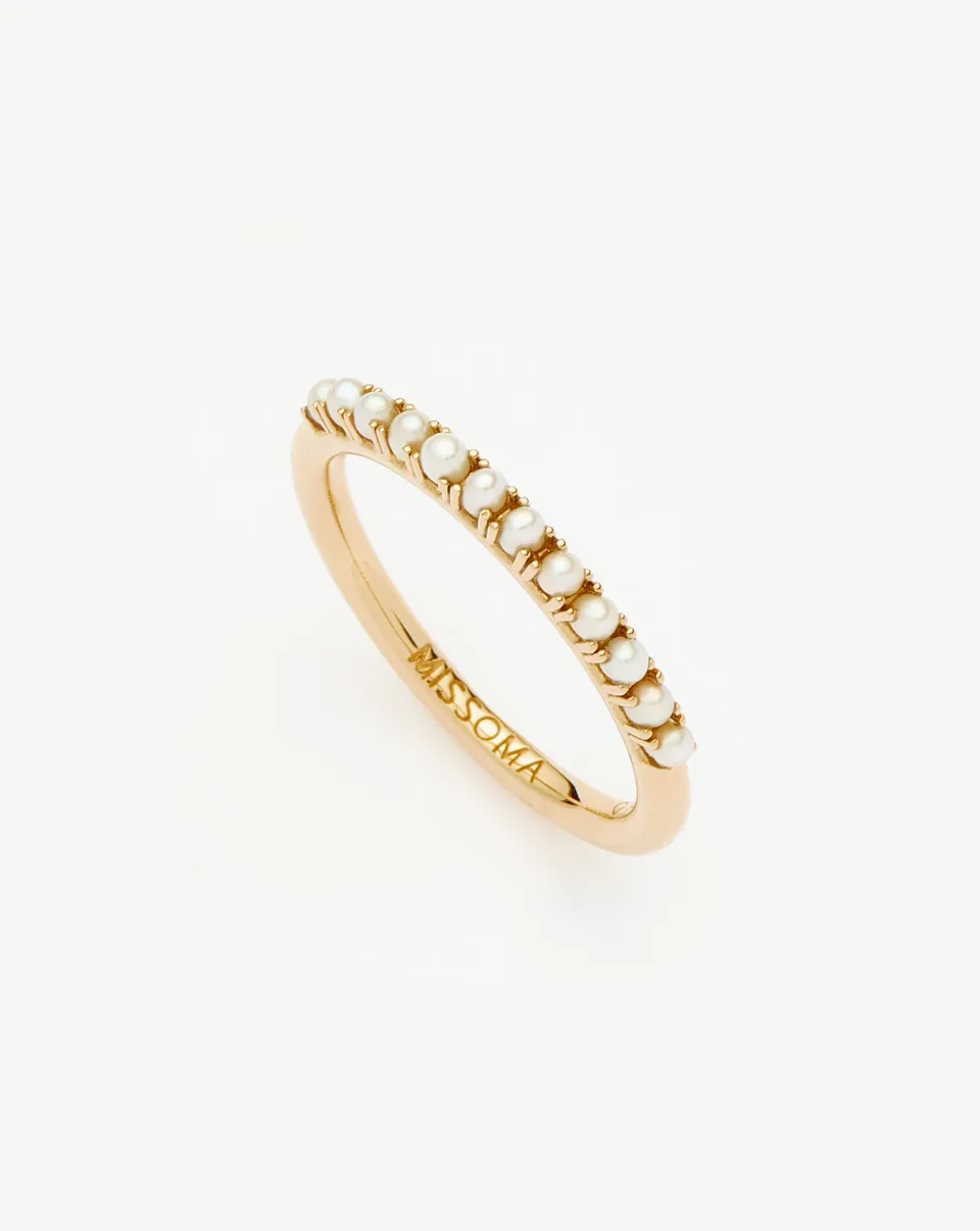 Missoma Half Eternity Pearl sormus kulta 9ct
