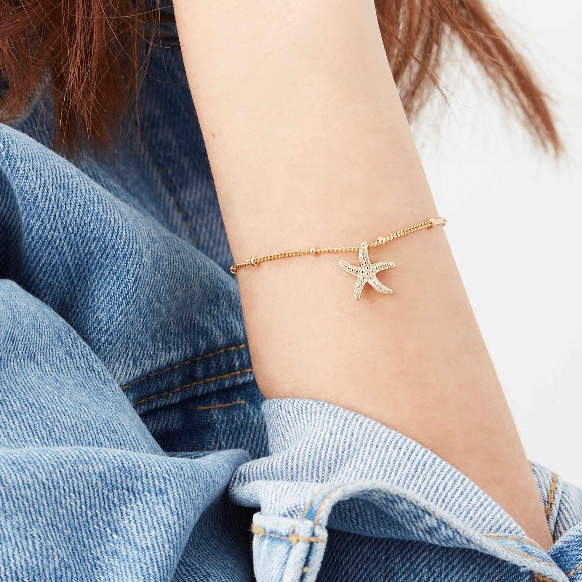 Muru Jewellery Starfish Bead rannekoru kulta meritähti