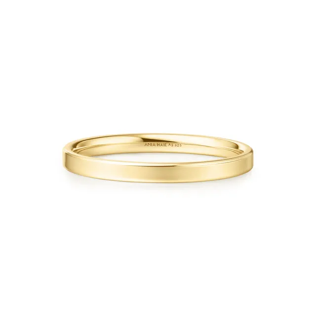 Ania Haie Sunny Sparkler 2mm Smooth Band sormus kulta 54