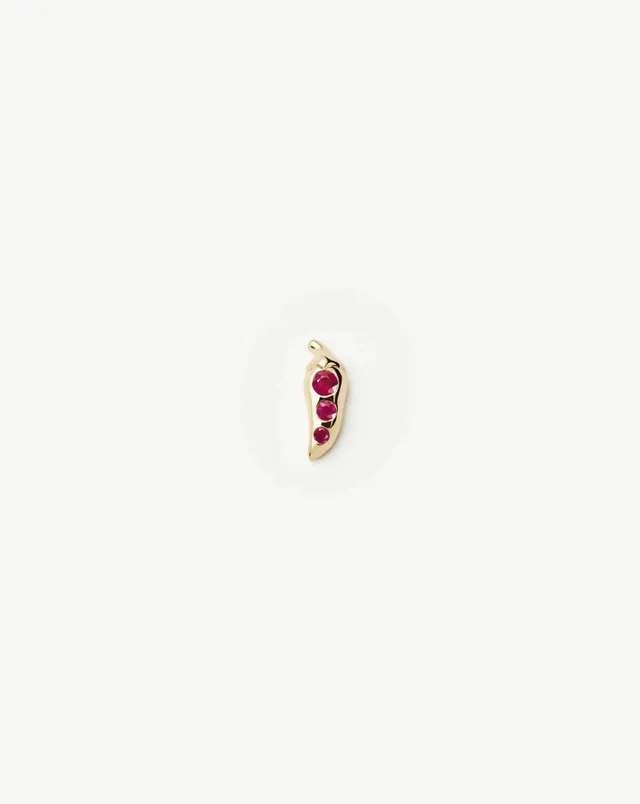 Missoma Ruby Chilli nappikorvakoru rubiini 9k kultaa