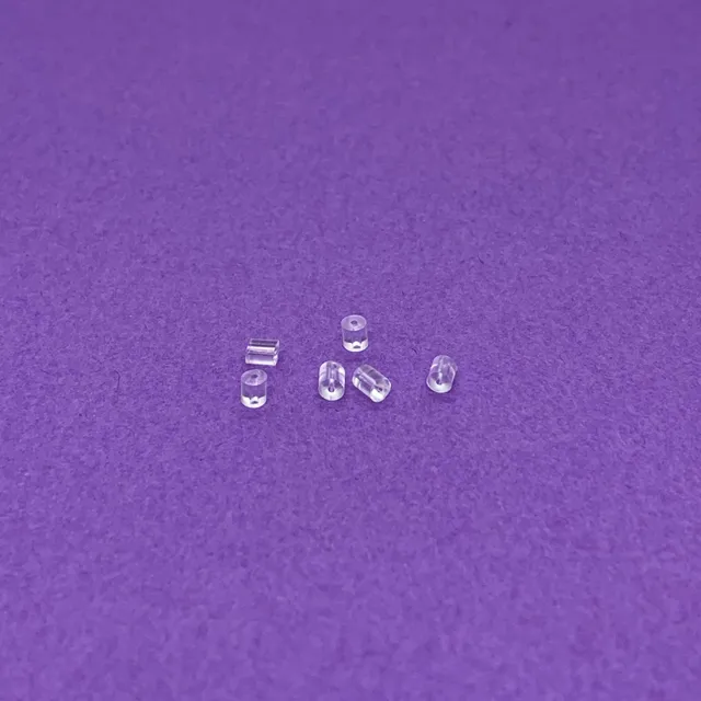 Valvimo silikonistopparit korvakoruihin 3x3 mm läpinäkyvä