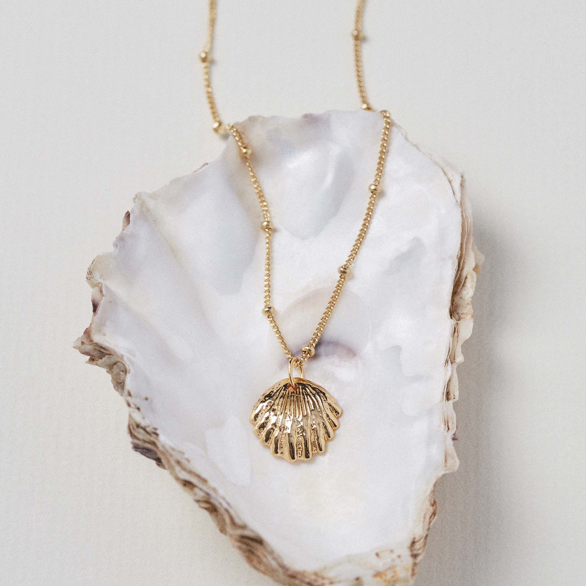 Muru Jewellery Shell kaulakoru hopea 45 cm