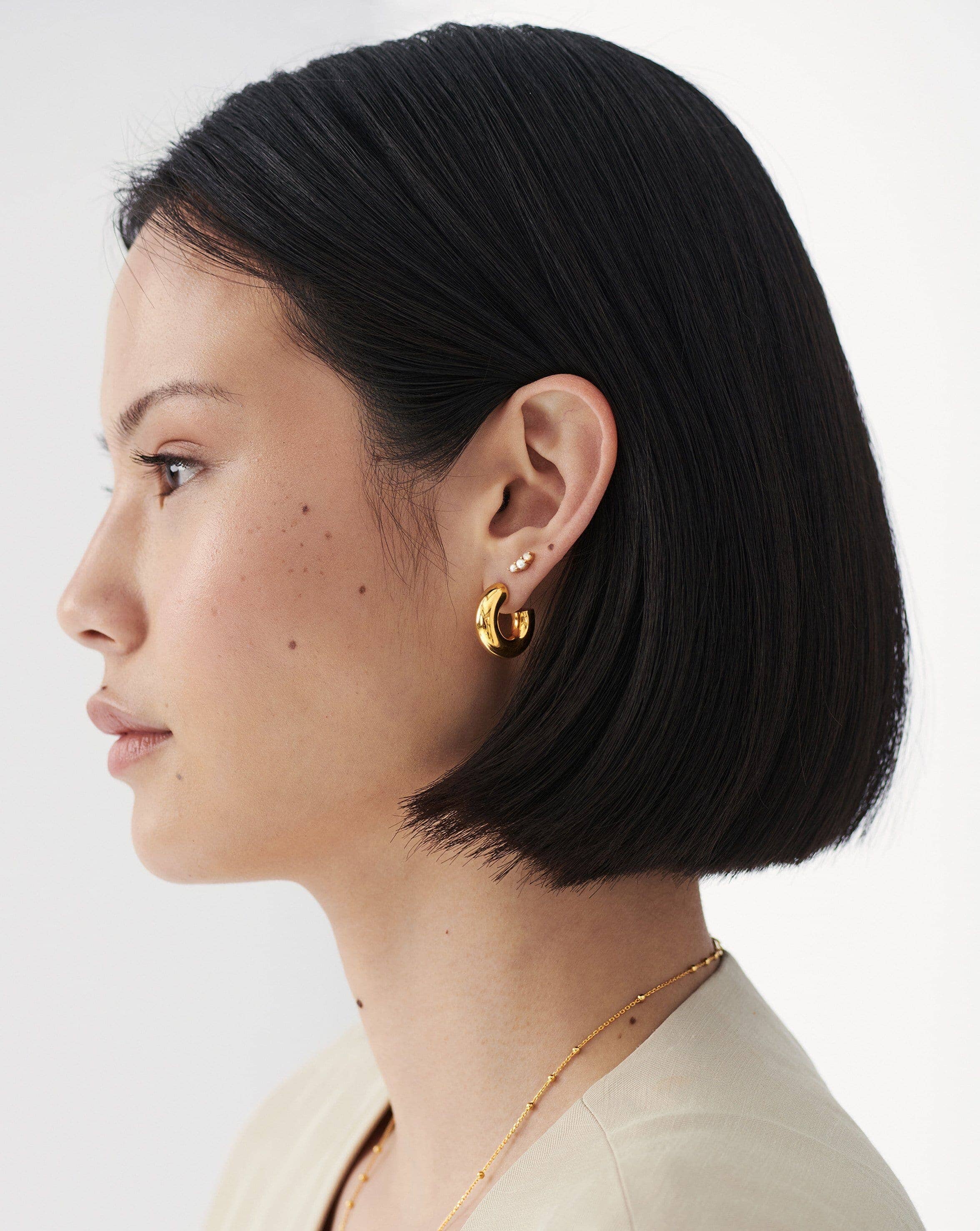 Missoma Trio Stud Earrings nappikorvakorut helmi