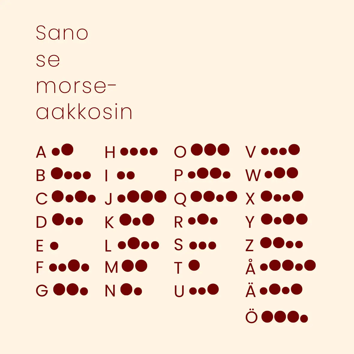 Viesti-korut Rakas kaulakoru kullattu 45 cm morse