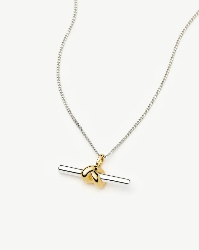 MISSOMA Lucy Williams T-Bar Knot Pendant kaulakoru bimetalli