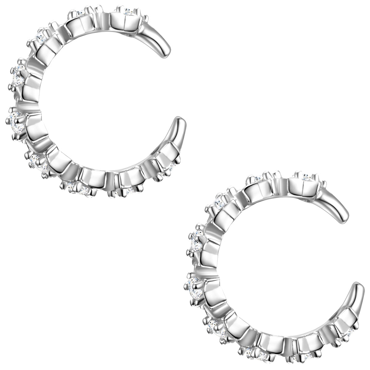 Glanzstücke München ear cuff tähdet zirkonia hopea