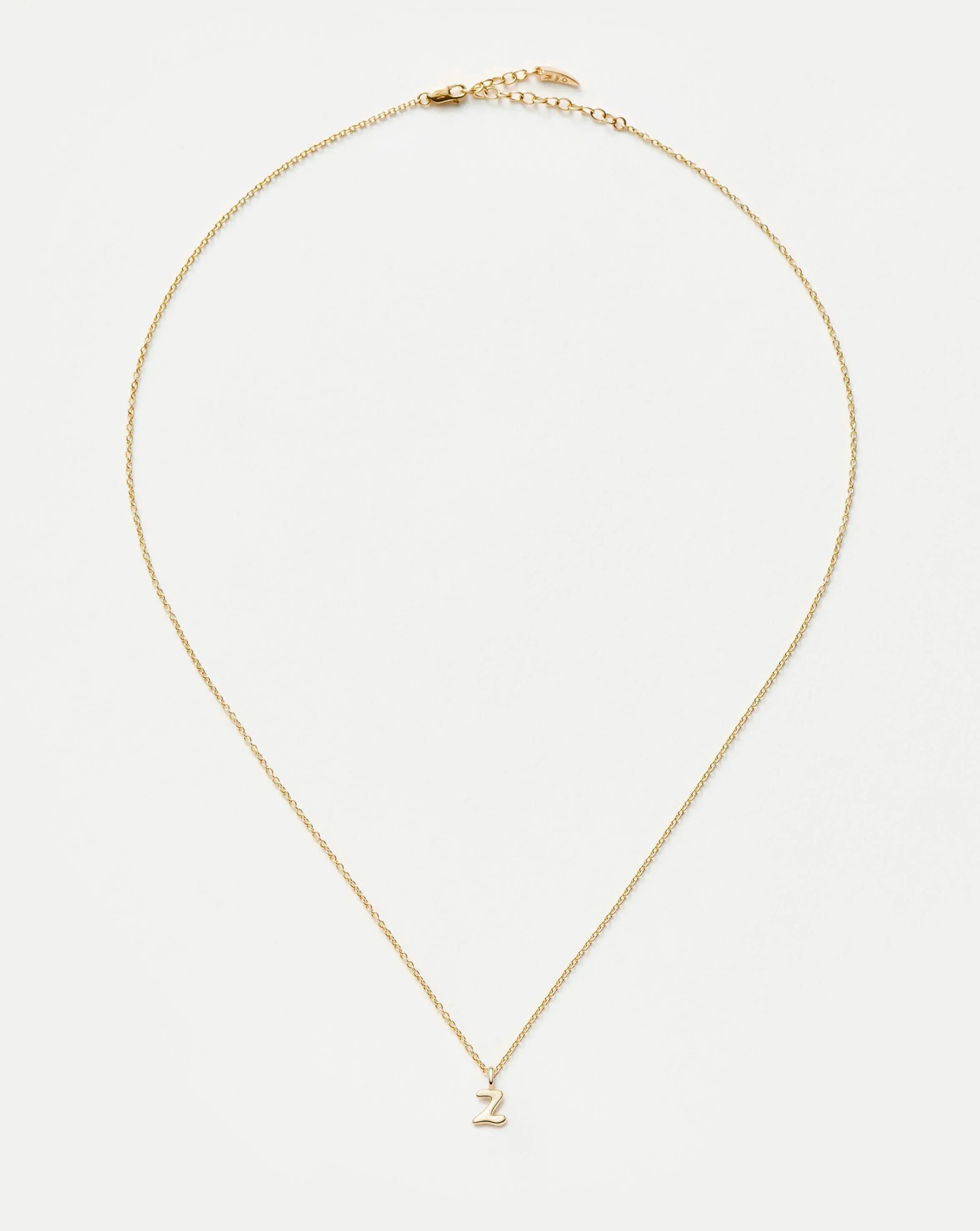 Missoma Solid Gold Initial Mini Z kaulakoru 14k kulta