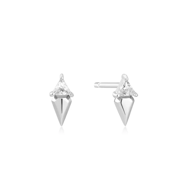 Ania Haie Triangle Geometric korvakorut hopea zirkonia