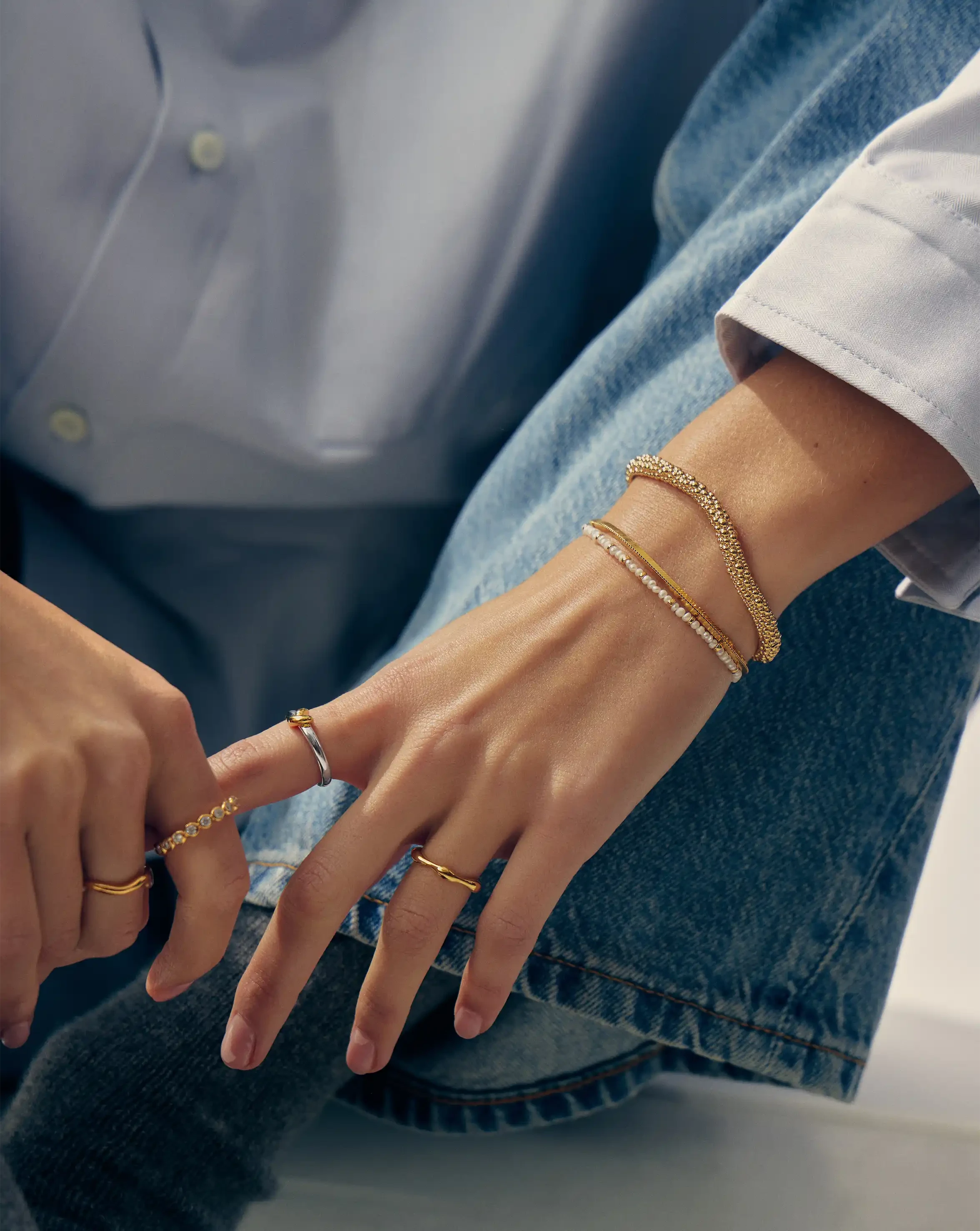 Missoma Baya Claw Cuff rannekoru kulta S
