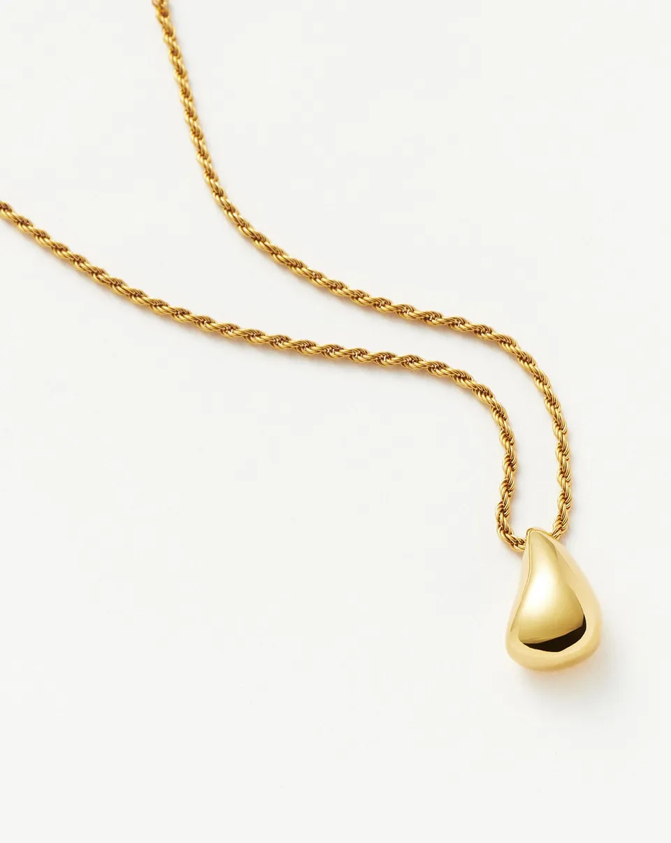 MISSOMA Savi Sculptural Droplet kaulakoru kultavermeil 45cm