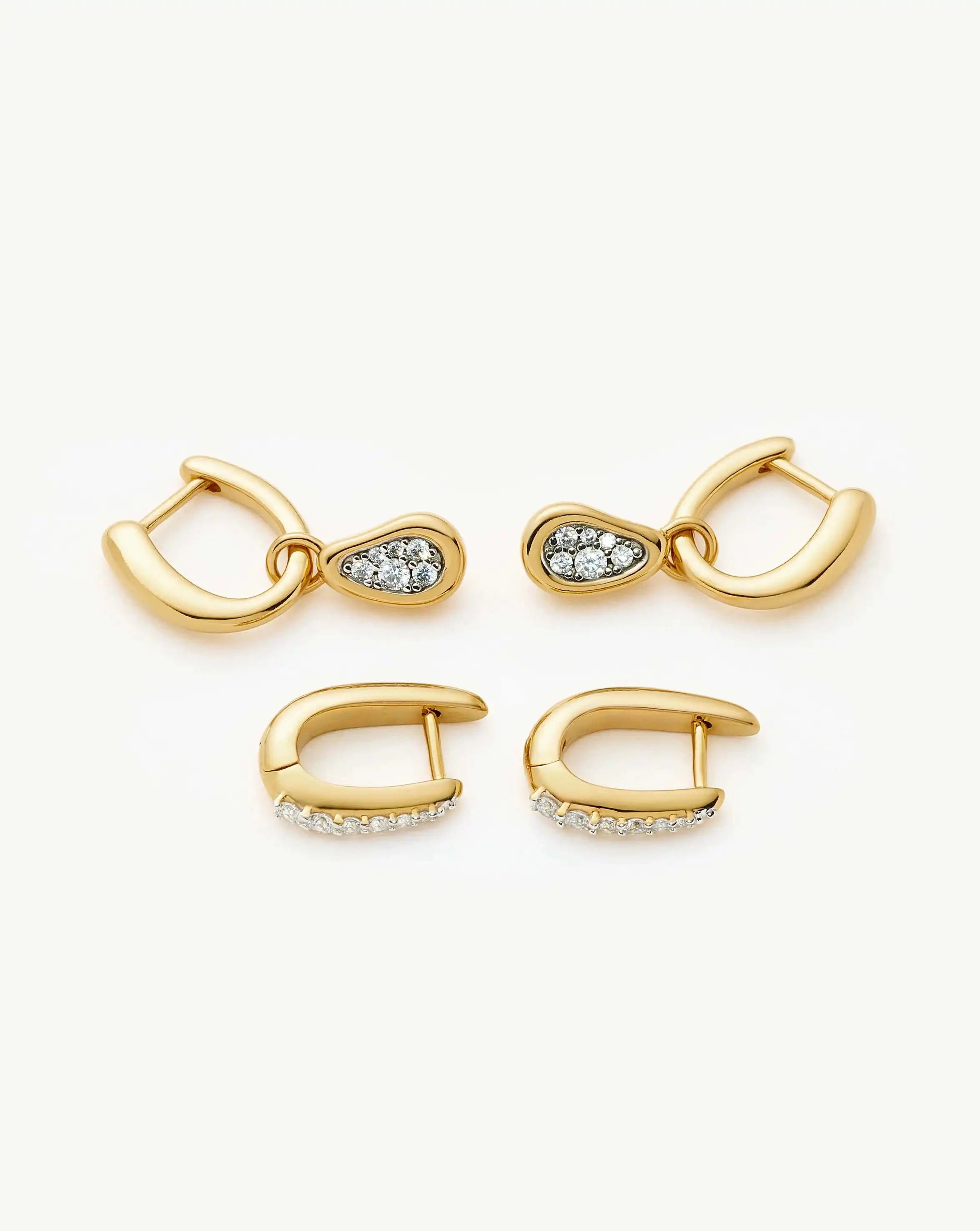 Missoma Treat Yourself Hoop Set korvakorut kulta zirkonia