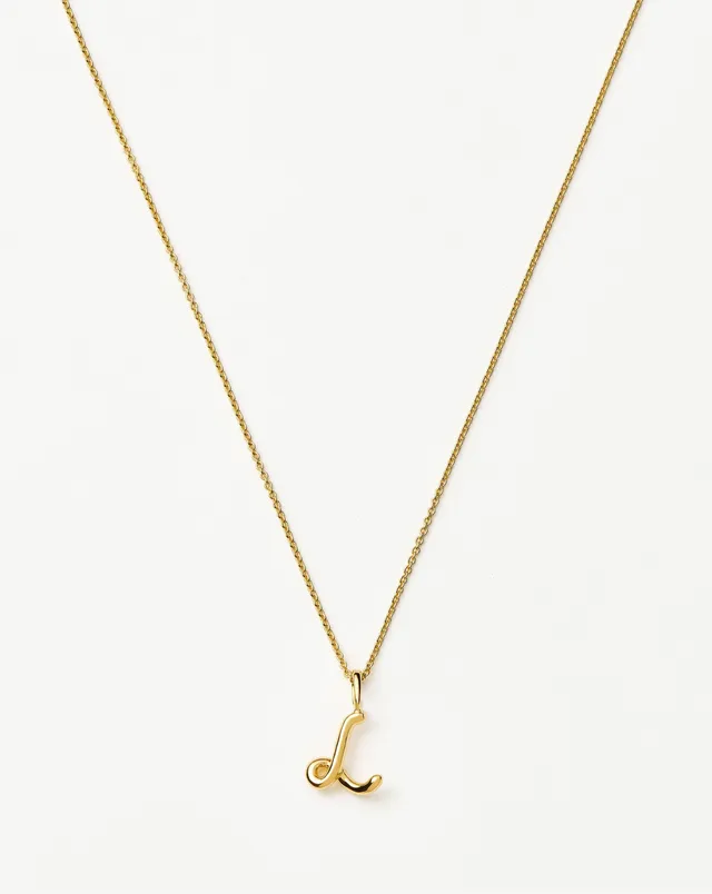 Missoma Curly Molten Mini Initial L kaulakoru kulta