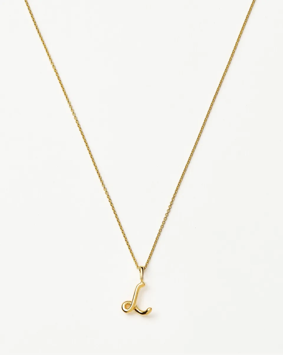 Missoma Curly Molten Mini Initial L kaulakoru kulta