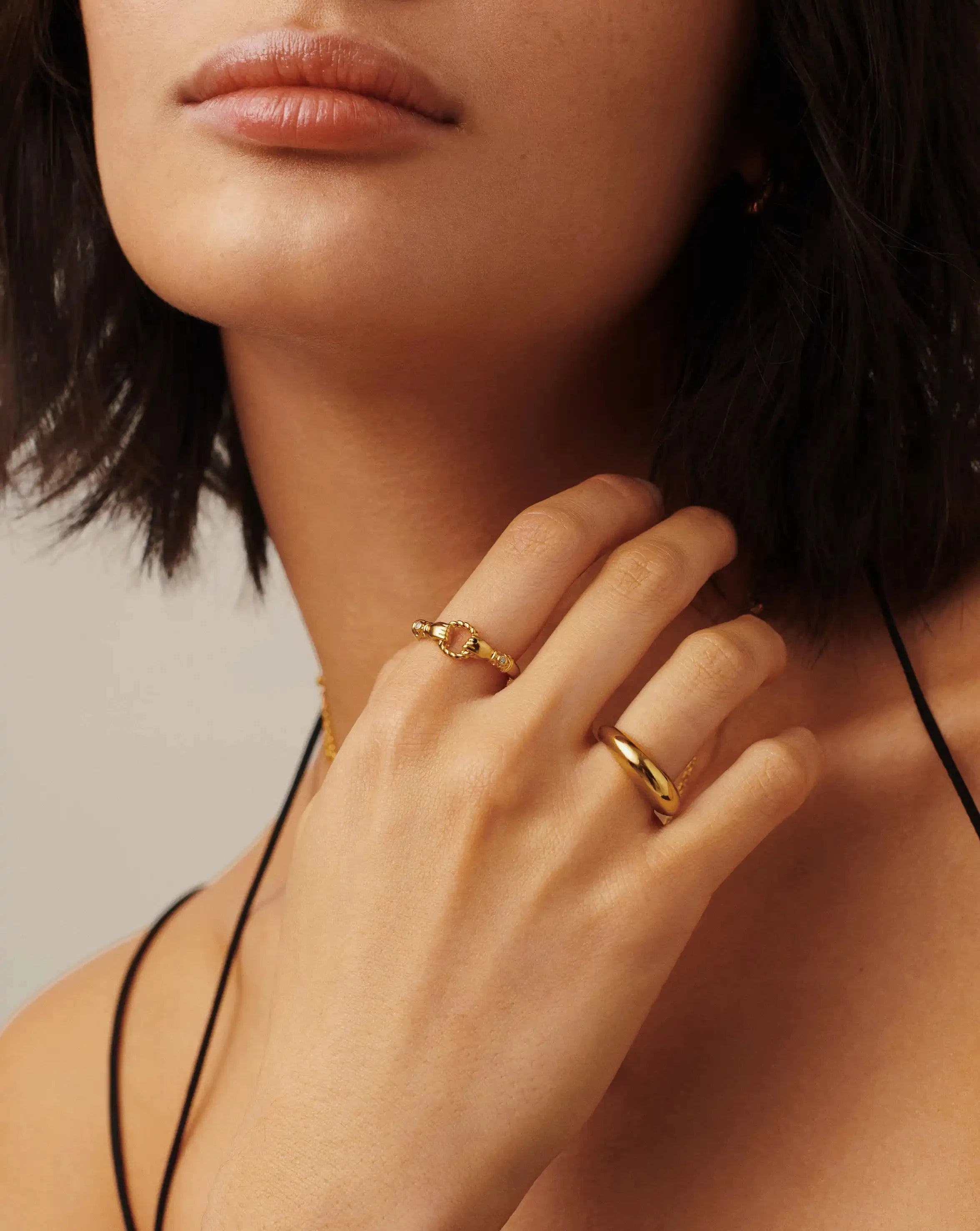Missoma Harris Reed In Good Hands sormus kulta 18ct