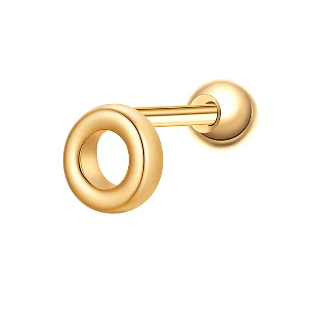 Glanzstücke München Happystuds O kirjain piercing kullattu