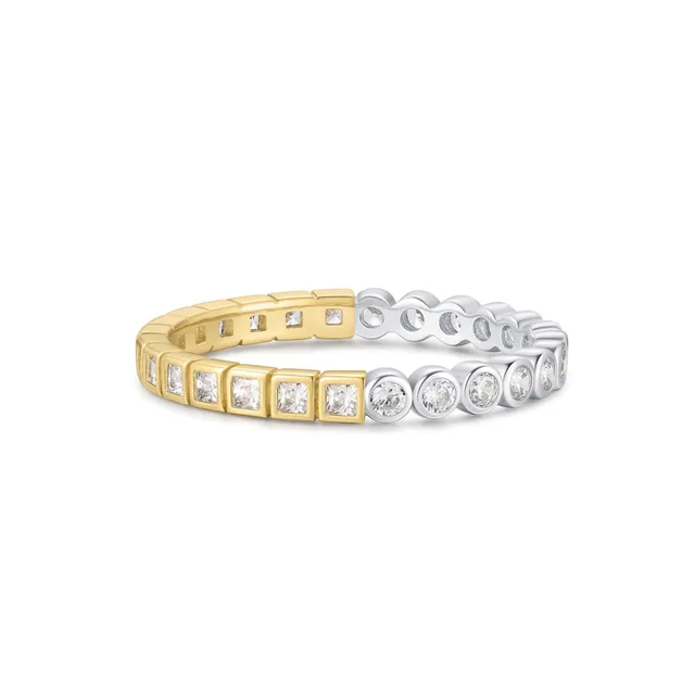 Ania Haie Melodic Poet Square Circle sormus two-tone 52
