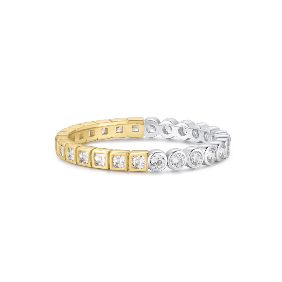 Ania Haie Melodic Poet Square Circle sormus two-tone 52