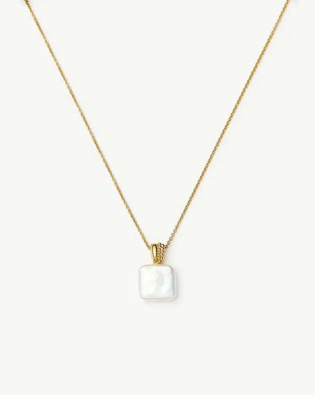 Missoma Baya Square Pearl kaulakoru kulta helmi 45 cm