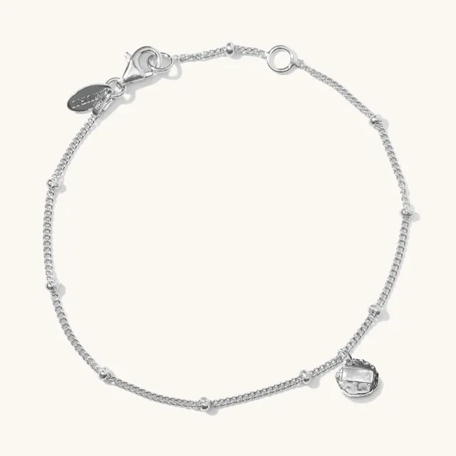 Muru Birthstone syntymäkiviranneke hopea kivi
