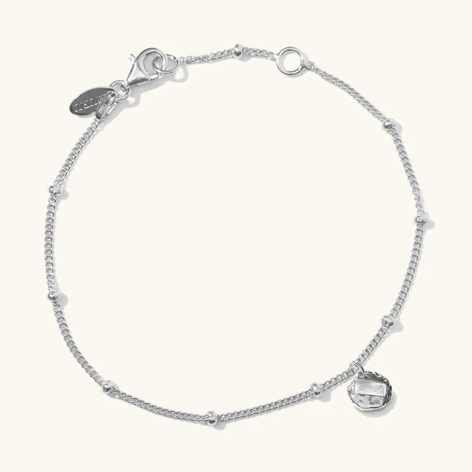 Muru Birthstone syntymäkiviranneke hopea kivi